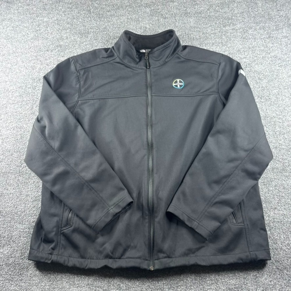 The North Face WindWall Jacket Mens XXL Black Soft Shell Full Zip Fleece Lined